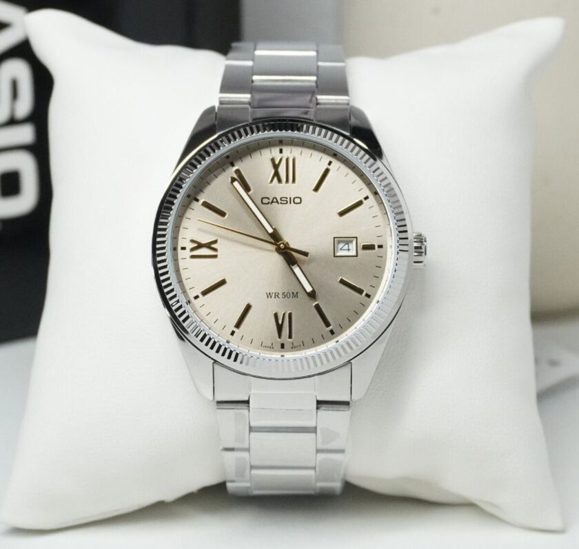 montre classique homme casio mtp 1302dd 9avdf – acier inoxydable, bracelet métal, cadran doré, Étanche – boutique aïwatch