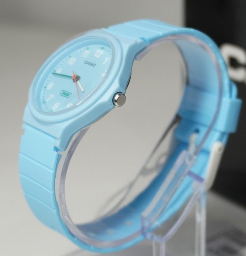 montre classique casio homme design Élégant, bracelet résistant, mouvement précis, Étanche bleu lq 24b 2bdf