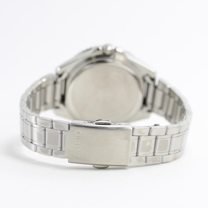 Montre Homme - Casio - Acier inoxydable, lunette anti-retour, étanche 50m, Verre Minéral, Bracelet Acier, 42×38,5×10,4mm, précision ±20s/mois - MDV-10D-4A2VDF