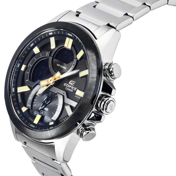 Montre Casio Edifice Homme Chronographe, Acier Inoxydable, Étanche 100m, Design Sport - ECB-30DB-1A9DF - Gris
