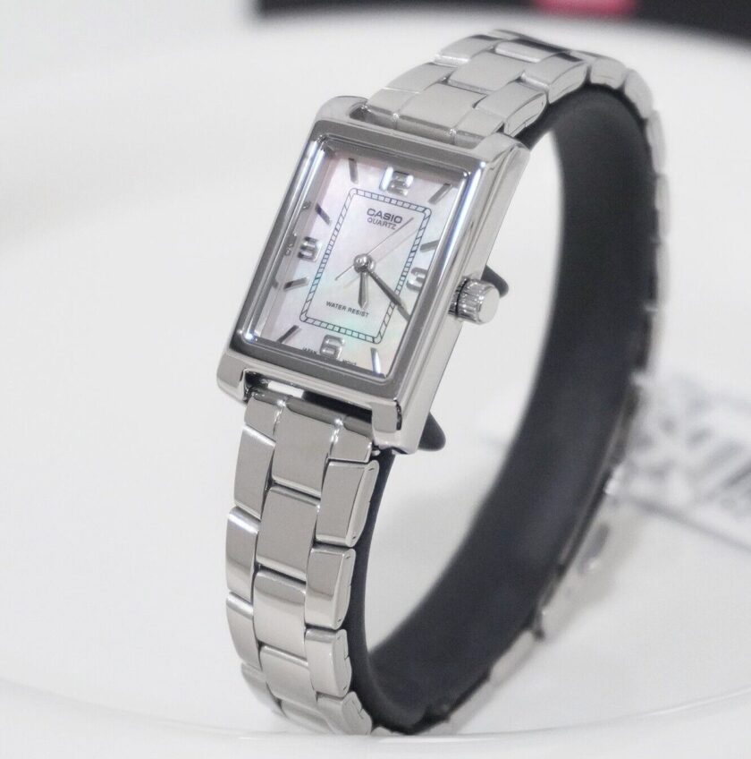 montre classique femme design Élégant, bracelet acier inoxydable, résistante à leau, mouvement quartz acier rose référence ltp 1234ds 4adf