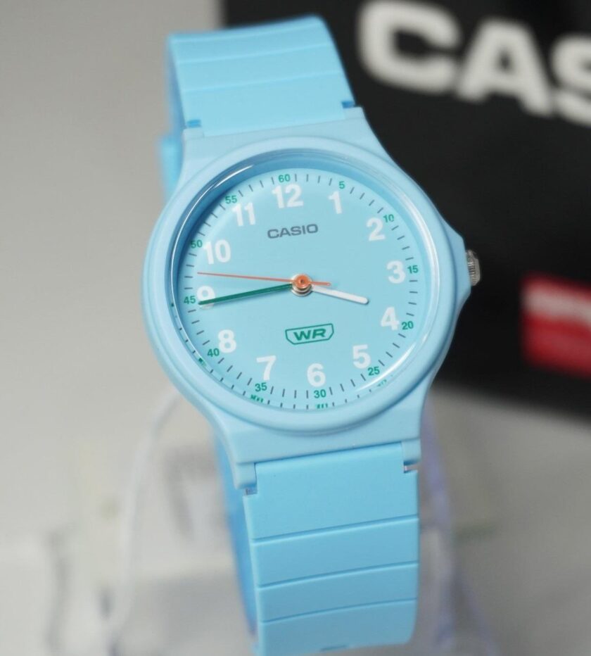 montre classique casio homme design Élégant, bracelet résistant, mouvement précis, Étanche bleu lq 24b 2bdf