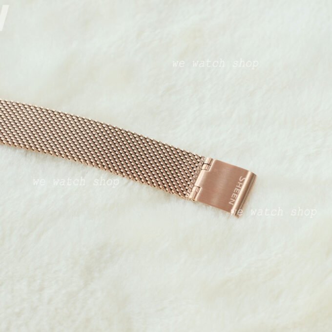 Montre Classique Femme - Casio Sheen SHE-4539CGM-4AUDF - Acier Inoxydable, Bracelet Maille, Rose Doré, Étanche - Boutique Aïwatch