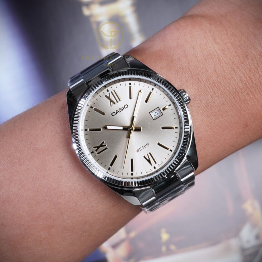 montre classique homme casio mtp 1302dd 9avdf – acier inoxydable, bracelet métal, cadran doré, Étanche – boutique aïwatch