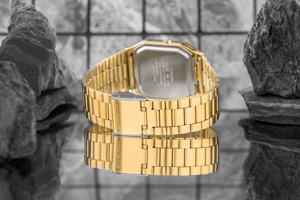 montre classique casio unisexe design vintage, bracelet métallique, résistance à leau, fonction chronographe acier inoxydable argenté aq 230ga 5amqydf